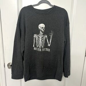Grey Skeleton Sweatshirt